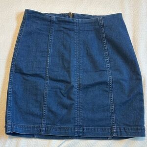 Free People Dark Blue Pencil Skirt